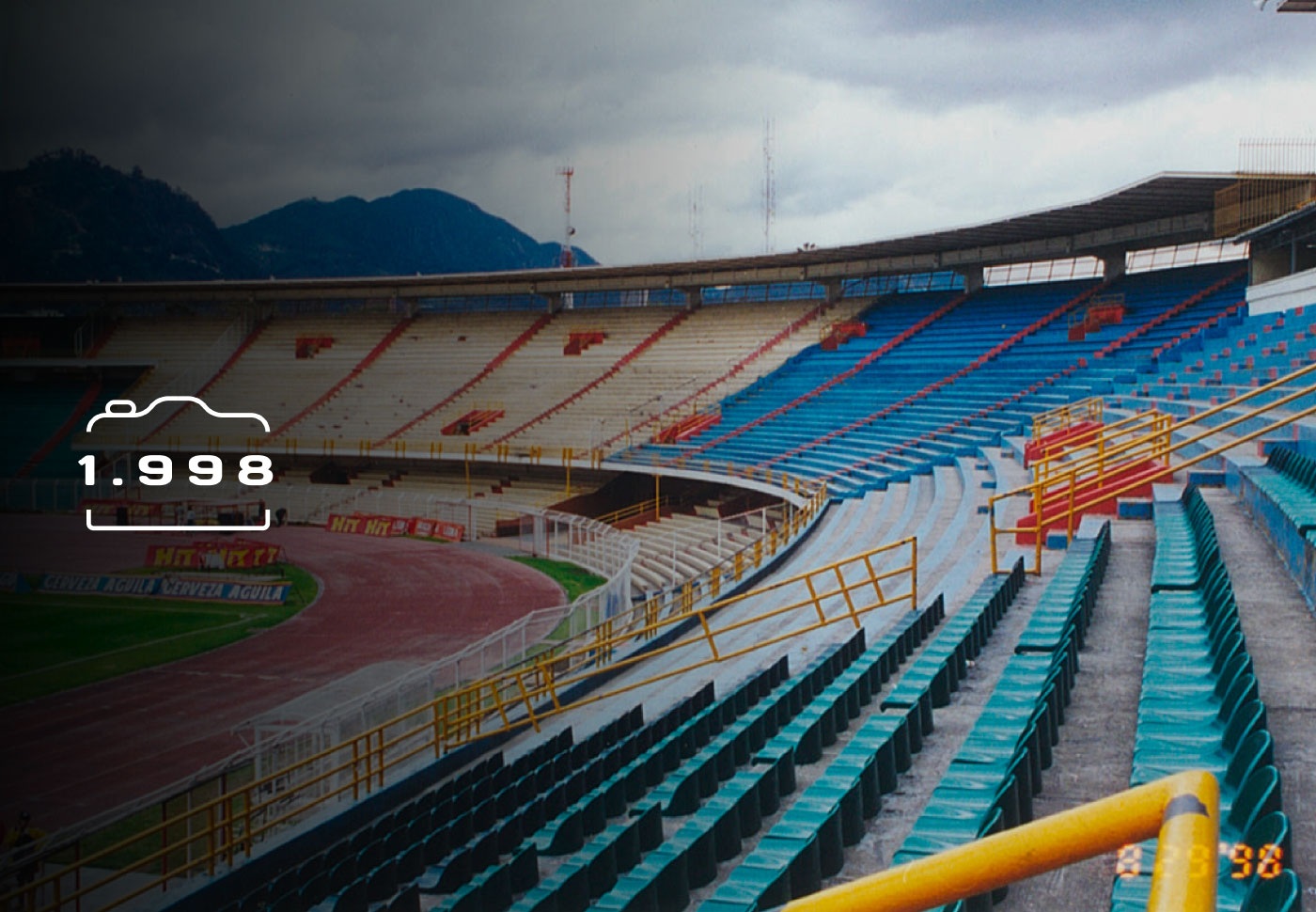 Foto al interior del estadio el Campín en 1996