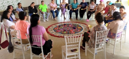 Mujeres sumapaceñas, durante actividad de liderazgo