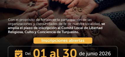 Amplían inscripciones al Comité de Libertad Religiosa en Tunjuelito