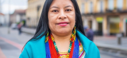 Foto de Carmen Chindoy sonriendo
