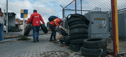 Recolectan 205 llantas y recuperan espacio público en Tunjuelito