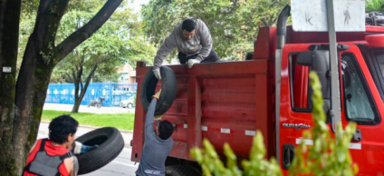 Jornada ambiental permitió recolectar 128 llantas y avanzar en la recuperación del espacio público