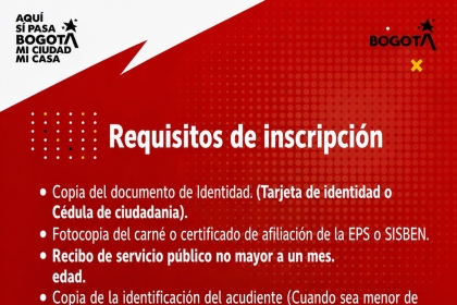 Ficha Técnica con los requisitos de Inscripción para que participen