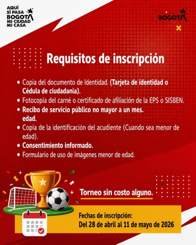 Ficha Técnica con los requisitos de Inscripción para que participen