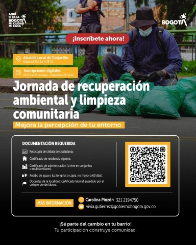 Jornada de recuperación ambiental y limpieza comunitaria Mejora la percepción de tu entorno