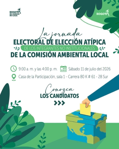 Jornada electoral de elección atípica de los integrantes no institucionales de la Comisión Ambiental Local de Bosa