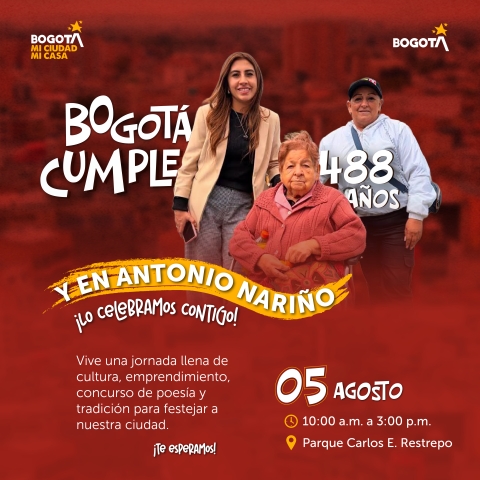 Bogotá cumple 488 años y en Antonio Nariño lo celebramos