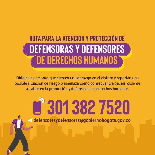 Ruta de atención defensores derechos humanos 