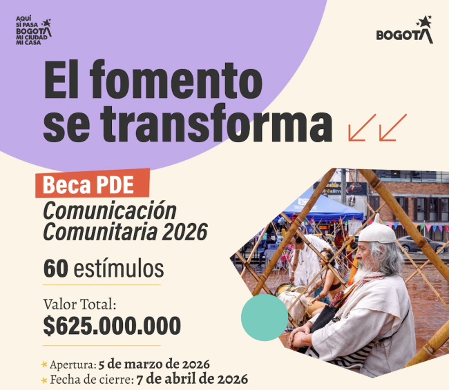 Beca Comunicación Comunitaria 2026: medios de Antonio Nariño podrán acceder a $625 millones en estímulos
