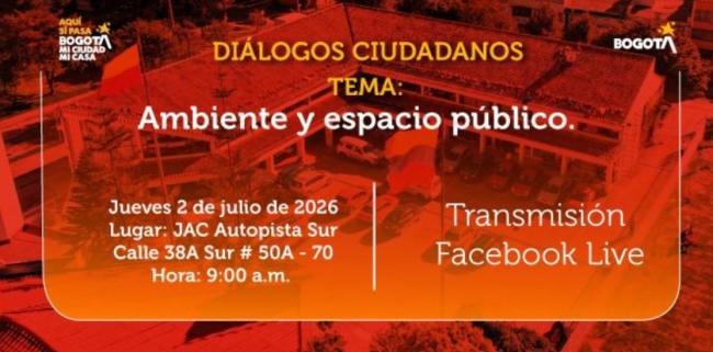 Ambiente y espacio público, temas centrales del próximo Diálogo Ciudadano en Puente Aranda