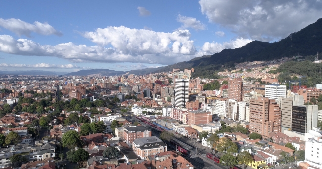 Foto panorámica de Bogotá