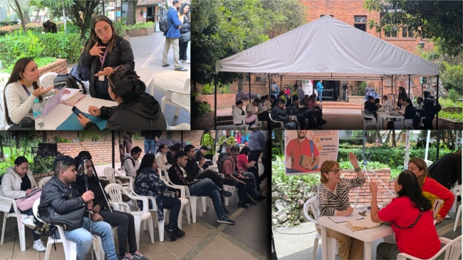 Imágenes de la feria de empleo inclusiva en Barrios Unidos