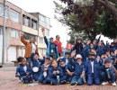 Niños y niñas del colegio República de Panamá en la semana ambiental 