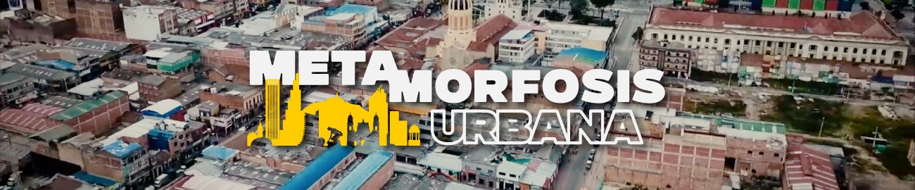 Metamorfosis urbana, de fondo se ve Bogotá