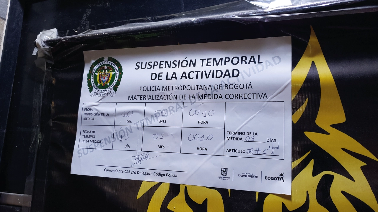Foto de el sello de sellamiento en un establecimiento