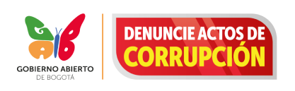 Denuncie actos de corrupción - Gobierno abierto de Bogotá
