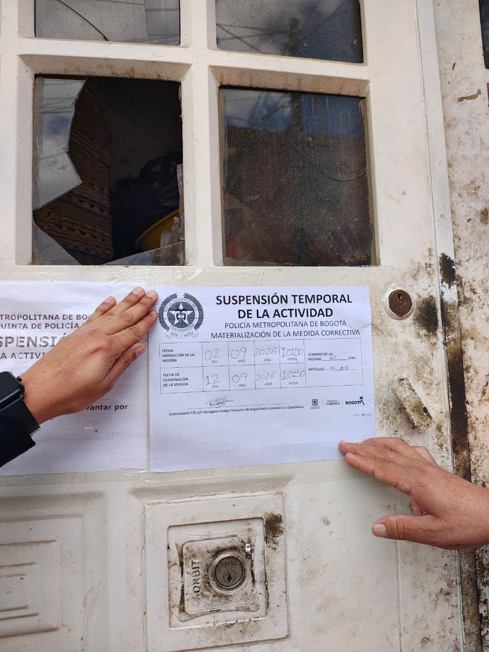 cierre de establecimiento