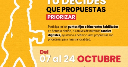 En Antonio Nariño ¡Tú decides qué propuestas priorizar!