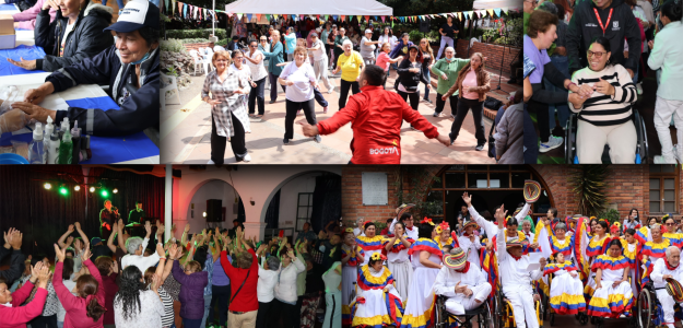 Cuidadores y cuidadoras en la celebración del cuidado fest en el cierre del mes del cuidado 