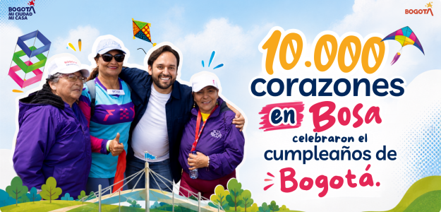 10.000 corazones en Bosa celebraron el cumpleaños de Bogotá.