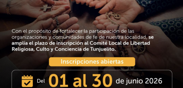 Amplían inscripciones al Comité de Libertad Religiosa en Tunjuelito