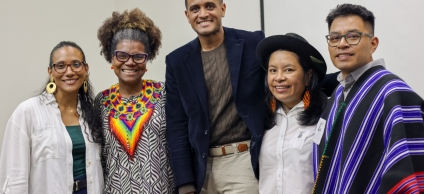 Directivos de Asuntos Étnicos y ponentes del conversatorio