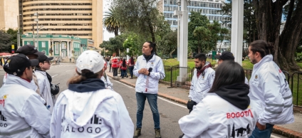 Gestores de Convivencia y Dialogo Social en el ejercicio de su labor. 