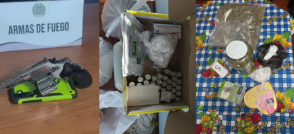 Durante el procedimiento fueron capturados en flagrancia alias “El Lobo” y alias “Camilo”, por el delito de tráfico, fabricación o porte de estupefacientes.