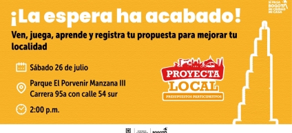 Invitación a jornada de lanzamiento Proyecta Local - Presupuestos Participativos