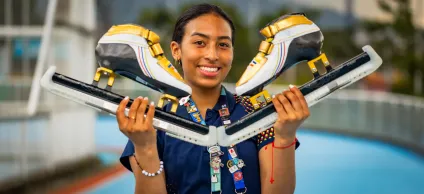 Isabella Caicedo, patinadora afrobogotana