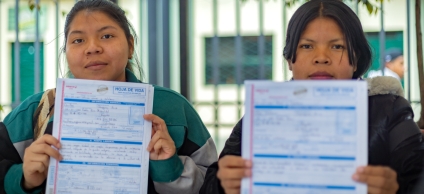 Integrantes del pueblo Embera se postualron para acceder a un empleo digno