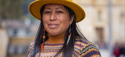 María Inés Reina, mujer de la etnia indígena Los Pastos