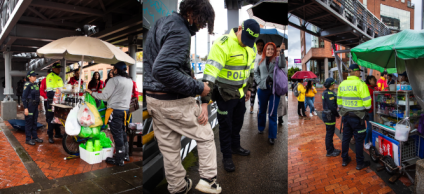 Durante la intervención se adelantaron acciones de recuperación del espacio público en el perímetro del puente peatonal y al interior de la estación. 