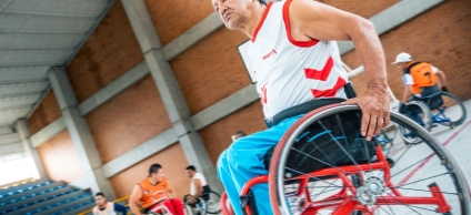 Deportista en silla de ruedas