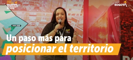 Alcaldesa local de Rafael Uribe Uribe realizando su presentación en ANATO 2026