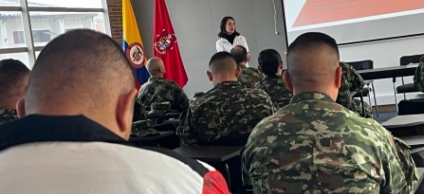 Personal militar recibe capacitación sobre el Código Nacional de Seguridad y Convivencia Ciudadana. 