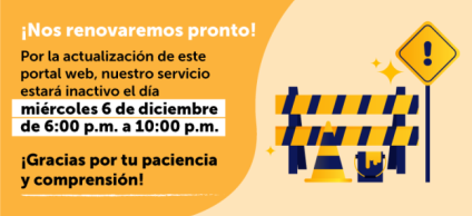 ¡ATENCIÓN! Por actualización del portal web de la Secretaría Distrital de Gobierno, el servicio no estará disponible por unas horas