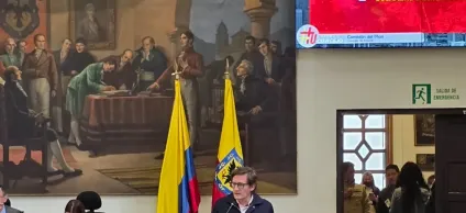 Gustavo Quintero, Secretario Ditrital de Gobierno dirigiendose al Concejo de Bogotá