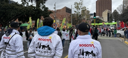 Gestores de Diálogo en manifestación