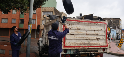 Recolección de llantas en desuso en Barrios Unidos