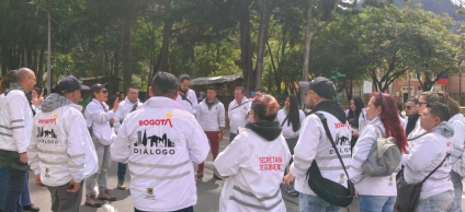 Equipo de Dialogo de la secretaria Distrital de Gobierno en acción