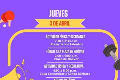 Eventos deportivos, jueves 3 de abril 2025