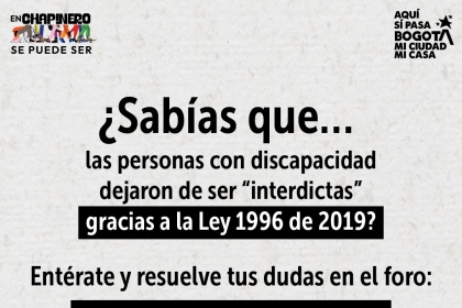 Pieza gráfica sobre foro Derechos plenos para todas y todos: Chapinero 2025