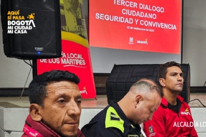 Alcalde Local de Los Mártires, John Jader Suárez lídera encuentro con la comunidad.