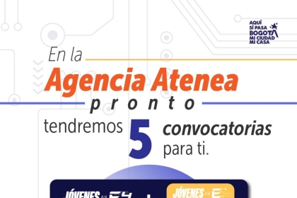 Pieza grafica informando: 🔝 Jóvenes a la E - Universidades Privadas: del 11 al 18 de noviembre. 🤓 Jóvenes a la E - Talentos Excepcionales: del 11 al 18 de noviembre. 📚Jóvenes a la E - Universidades Públicas: abre el 24 de noviembre. 💸Fest Atenea: del 2 al 9 de diciembre. 🧑‍💻Formación para el Trabajo: del 2 al 9 de diciembre.