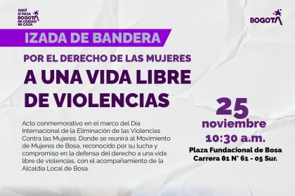 Izada de bandera por el derecho de las mujeres