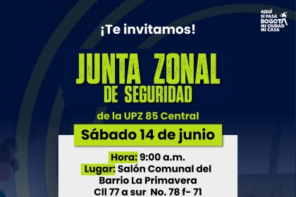 Junta zonal de seguridad UPZ central 85