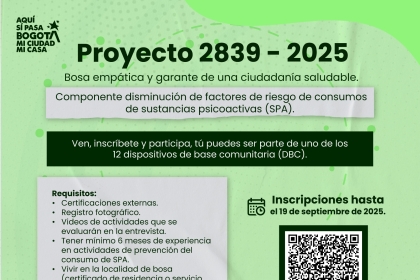 Proyecto 2839 - 2025 Bosa empática y garante de una cuidadania saludable