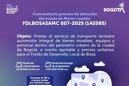 proceso de selección abreviada FDLBOSASAMC 007-2025 (142085)