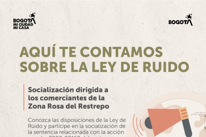 Alcaldía Local de Antonio Nariño socializará la Ley de Ruido con comerciantes de la Zona Rosa del Restrepo